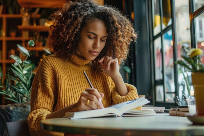 Person working on a laptop